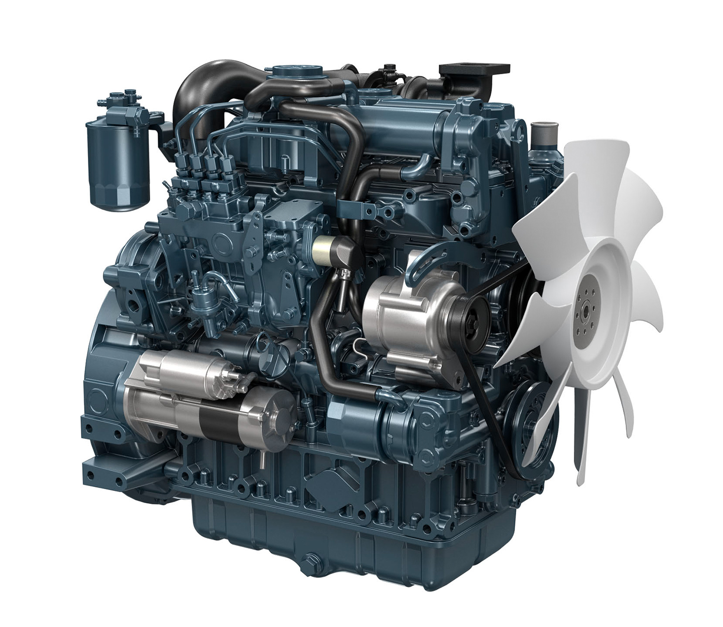 Kubota V2607-DI-T Engine 1J700-34000 36KW 2000RPM 48.6HP